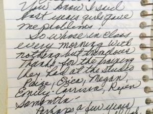 A diary entry from Miss Joan. 